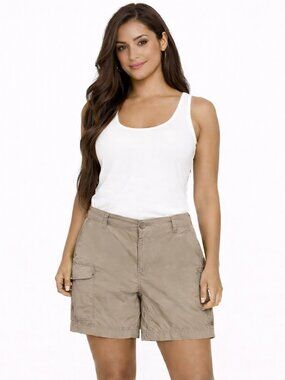 The North Face Khaki Elastic Waist Cargo Short Casual Comfy Spring Summer Travel